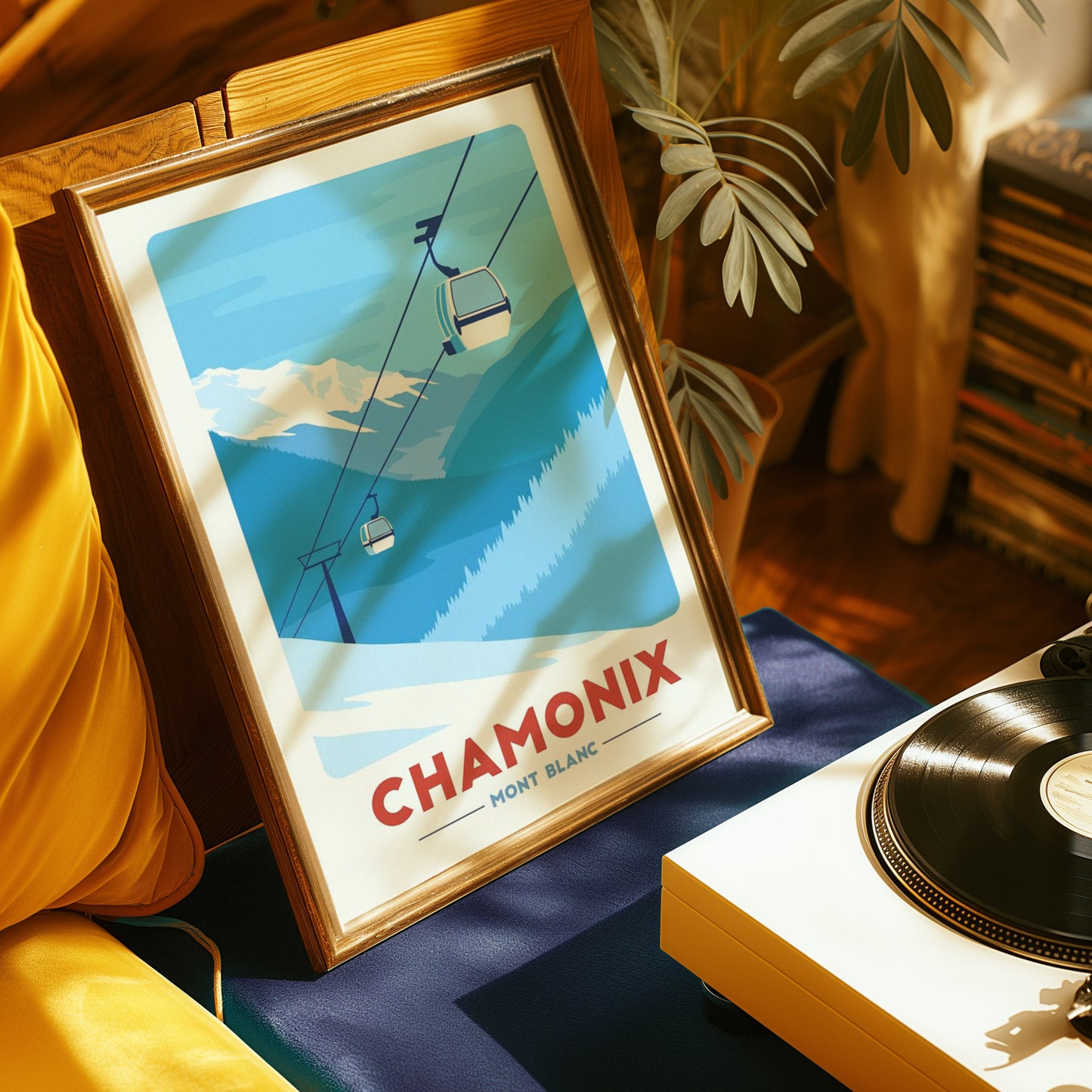 Chamonix - Mont Blanc Ski Lift Poster