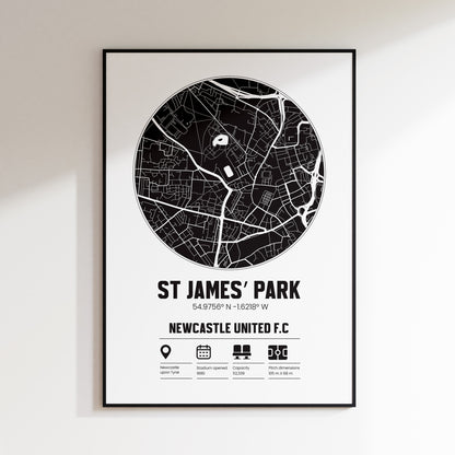 Any Football Stadium Custom Map Print