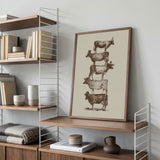 Whimsical Cow Stack
