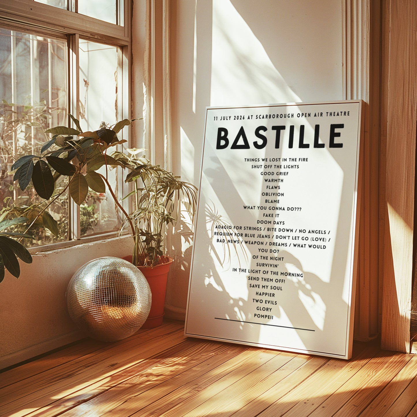 BASTILLE setlist – 11th July 2026 at Scarborough Open Air Theatre, Scarborough