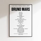 BRUNO MARS setlist – 24 July 2026 at Wembley Stadium, London