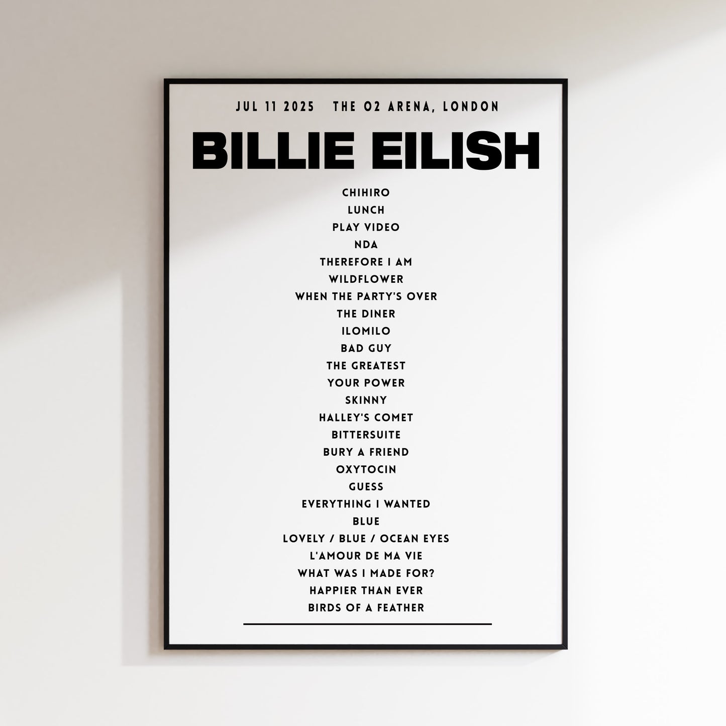 Billie Eilish - 11th Jul 2025 The O2 Arena, London