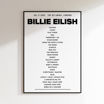 Billie Eilish - 11th Jul 2025 The O2 Arena, London