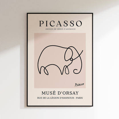 Picasso - Elephant Animal Drawing