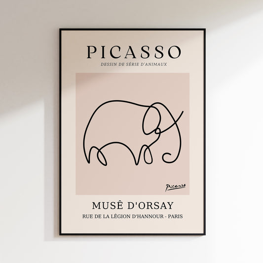 Picasso - Elephant Animal Drawing