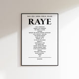 RAYE - March 4th 2026 at 3Arena, Dublin, Ireland