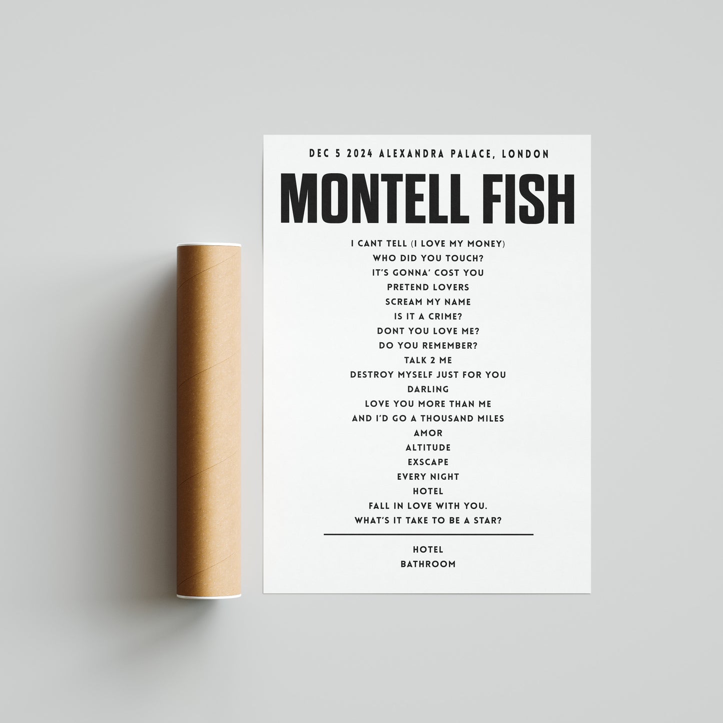 Montell Fish Setlist - December 5th 2024, Alexandra Palace, London