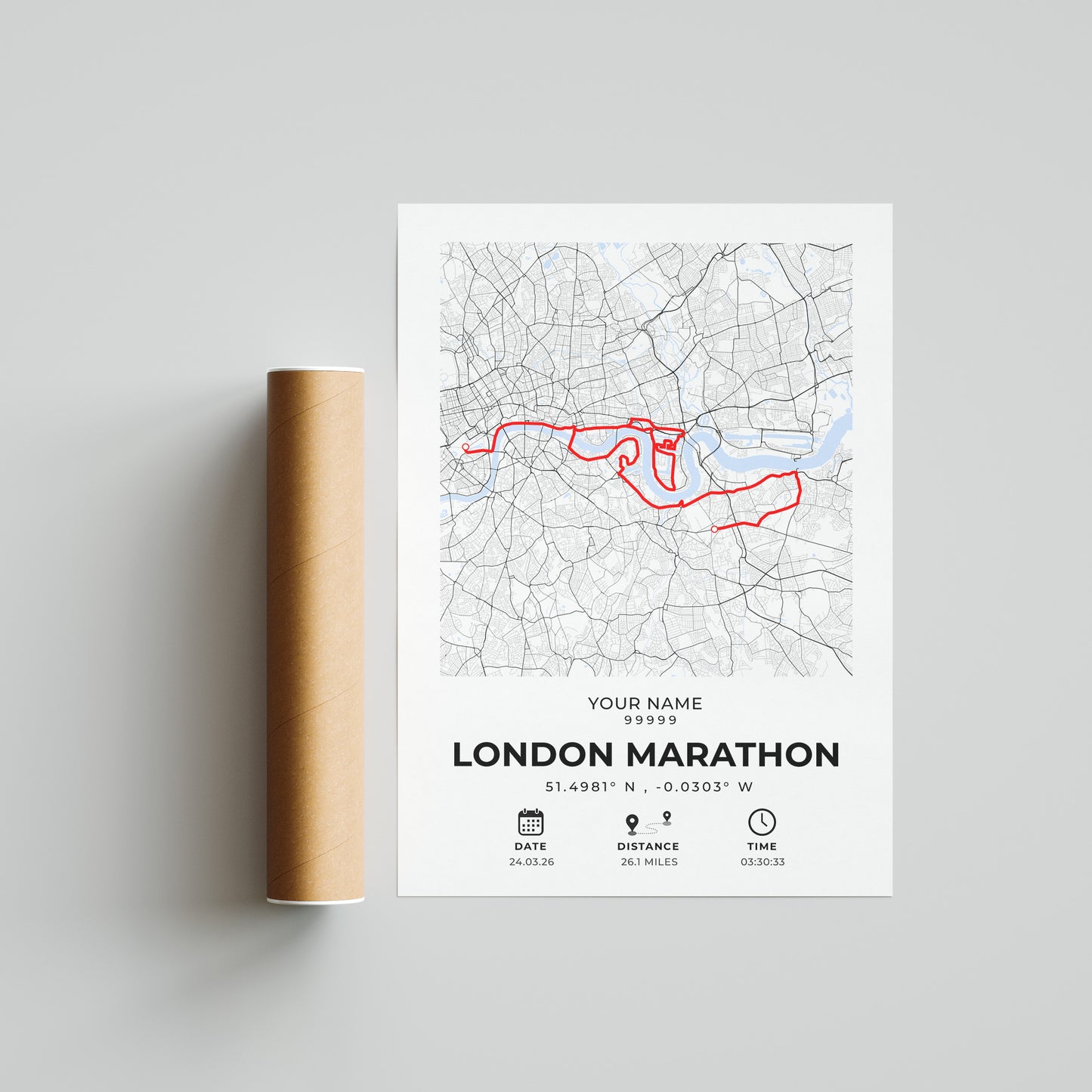 Personalized London Marathon Print