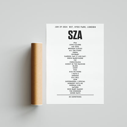 SZA Setlist - June 29th 2024, BST, Hyde Park, London