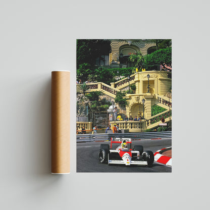 Ayrton Senna Monaco F1 Mclaren Poster