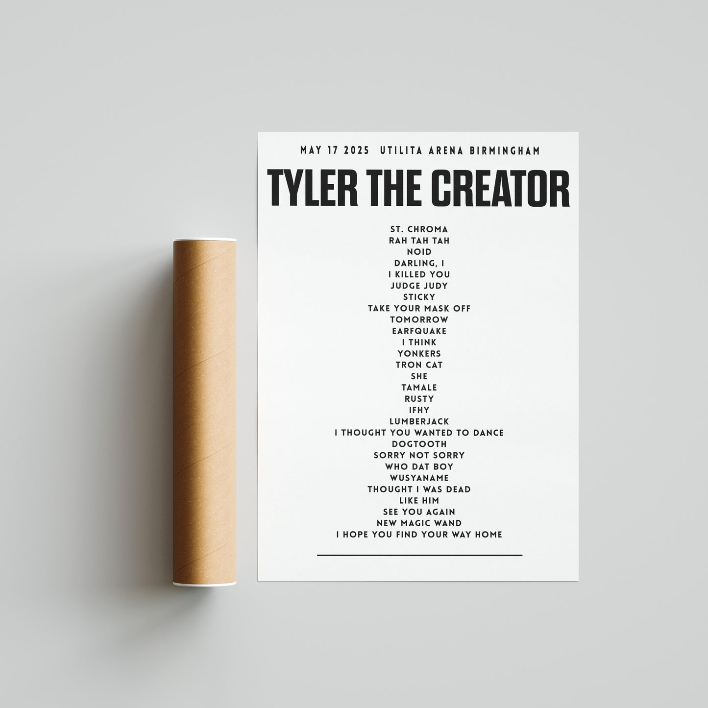 Tyler The Creator Setlist - May 17th 2025, Utilita Arena Birmingham