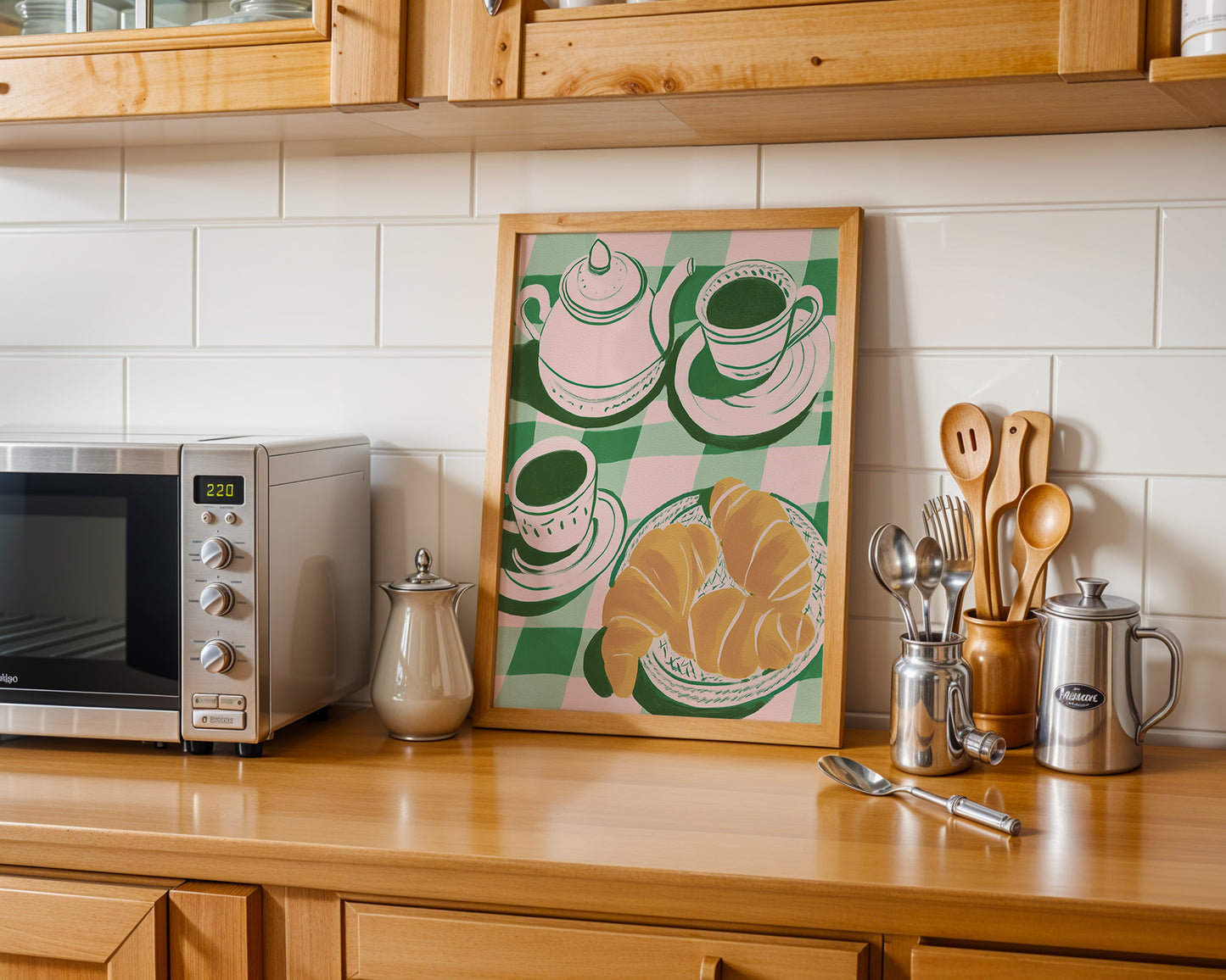 Croissant and Coffee Print