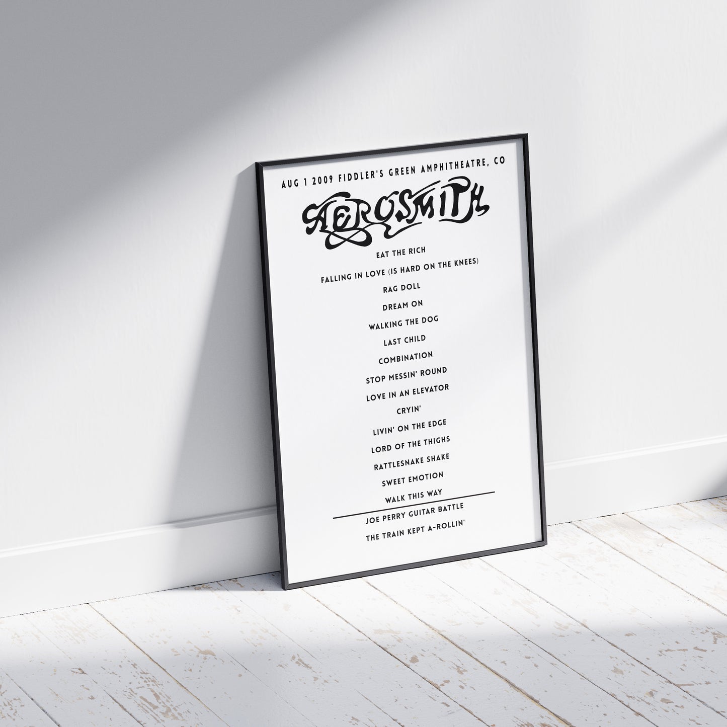 Aerosmith Setlist - August 1st 2009 Fiddlers Green Amphitheatre