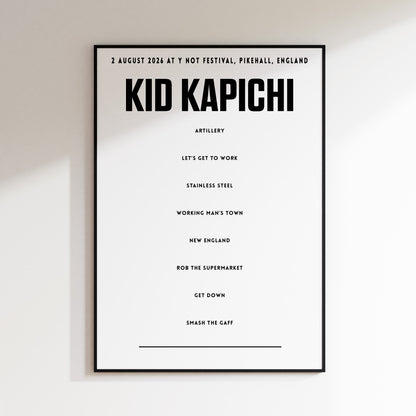 Kid Kapichi setlist – 2nd August 2026 at Y Not Festival, Pikehall, England