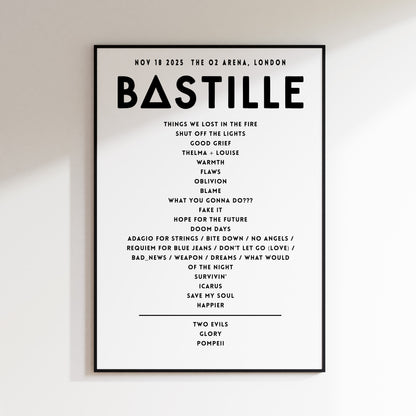 Bastille Setlist - November 18th 2025  The O2 Arena, London