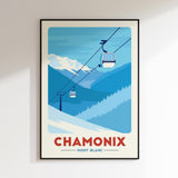 Chamonix - Mont Blanc Ski Lift Poster