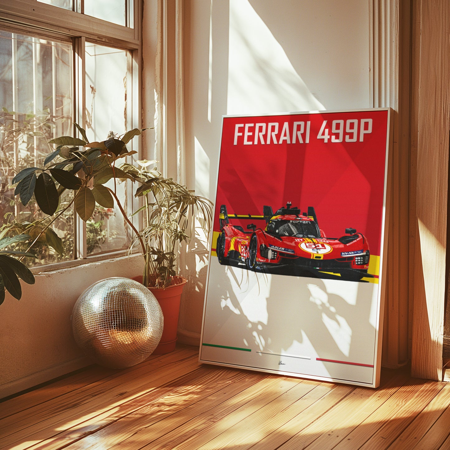 Ferrari 499P Racing Poster