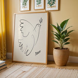 Picasso - Bird Animal Line Drawing
