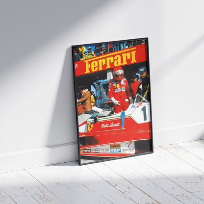 Ferrari Niki Lauda Formula 1 Poster