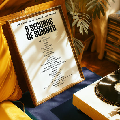 5 Seconds of Summer - April 2nd 2026 at The O2 Arena, London, England