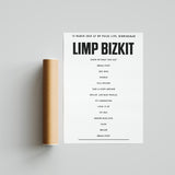 LIMP BIZKIT setlist - 13 March 2025 at bp pulse LIVE, Birmingham