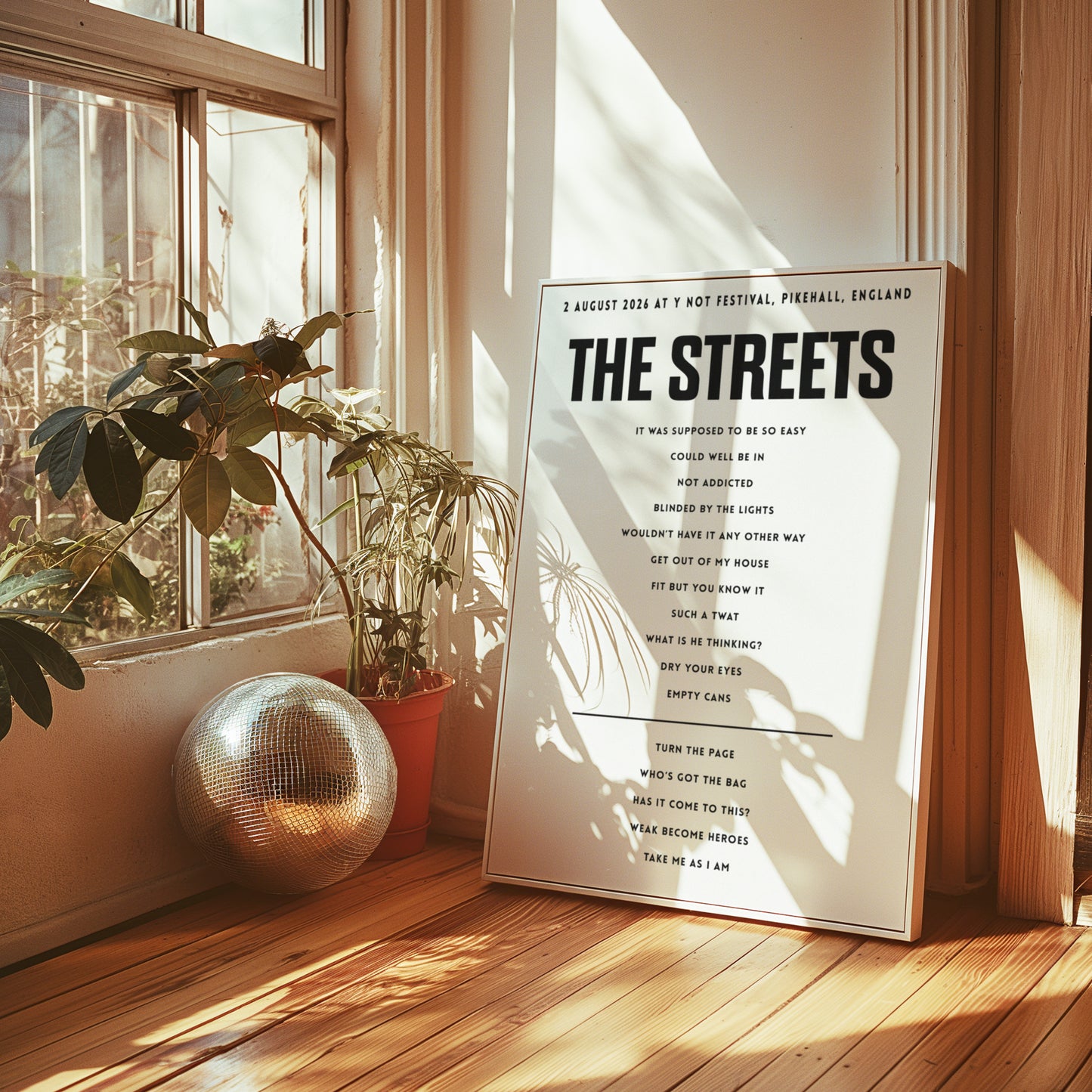 The Streets setlist – 2nd August 2026 at Y Not Festival, Pikehall, England