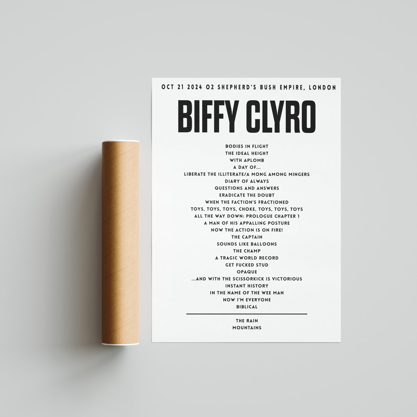 Biffy Clyro - October 21st 2024 O2 Shepherd's Bush Empire, London