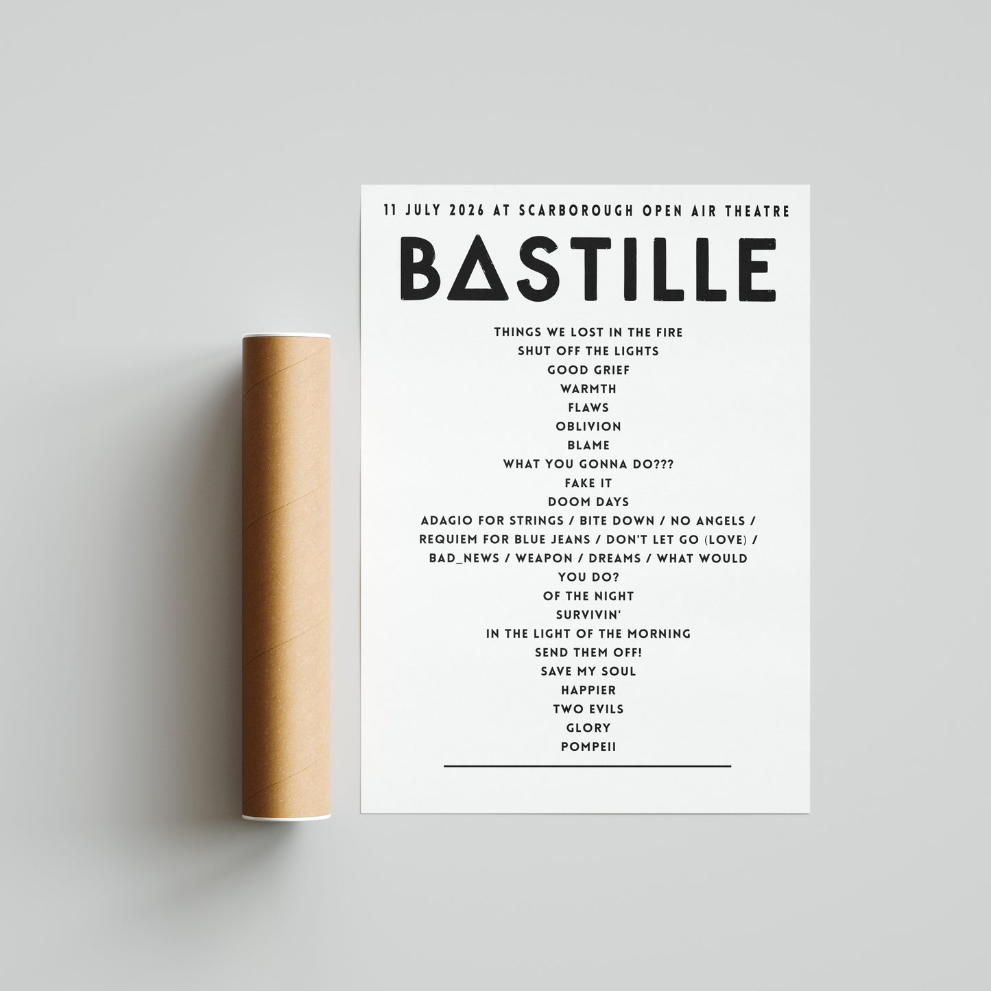 BASTILLE setlist – 11th July 2026 at Scarborough Open Air Theatre, Scarborough