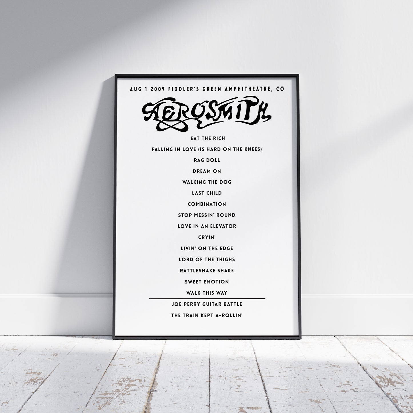 Aerosmith Setlist - August 1st 2009 Fiddlers Green Amphitheatre