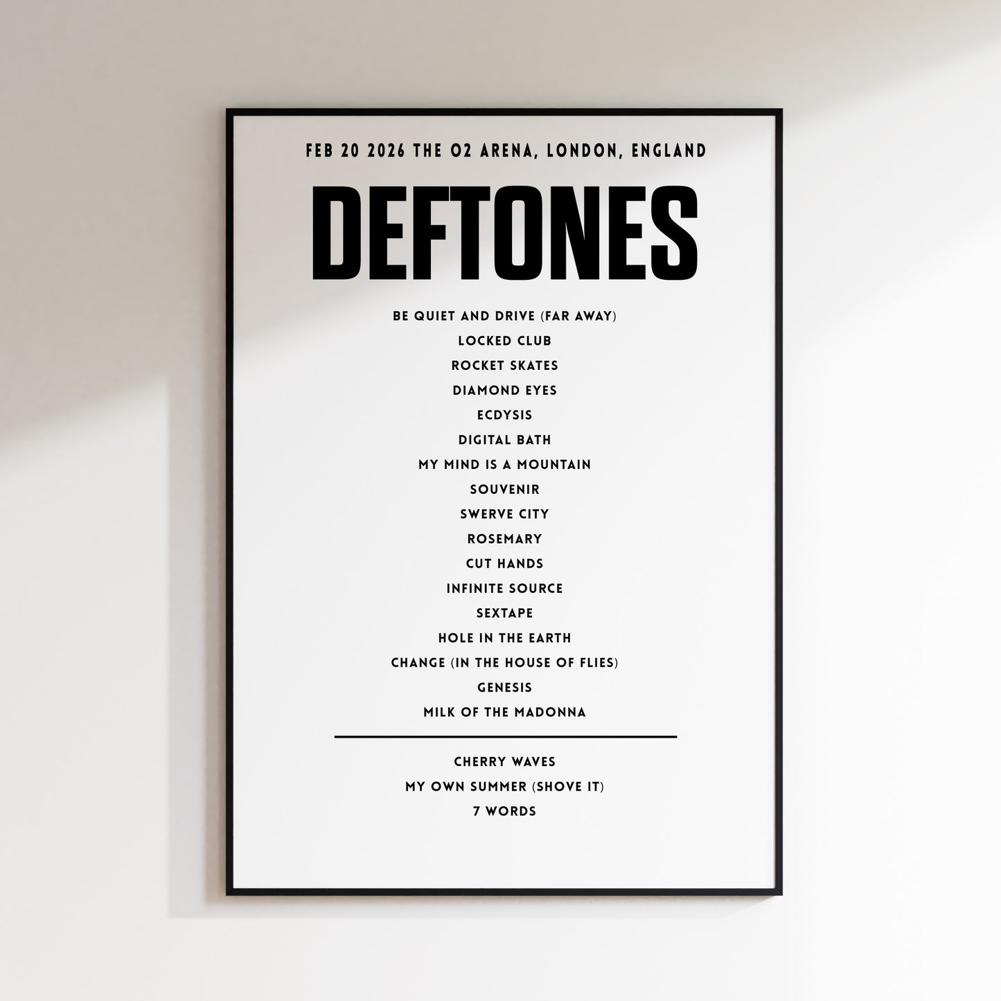 Deftones - February 20th2026 at The O2 Arena, London, England