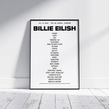 Setlist von Billie Eilish – 14. Juli 2025, The O2 Arena, London