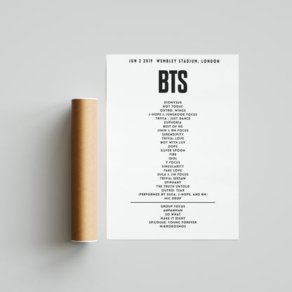 BTS June 2nd 2019 Wembley Stadium, London