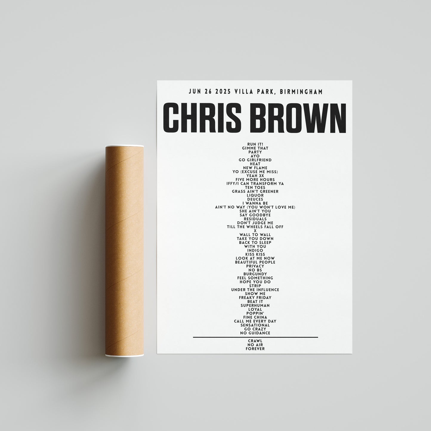 Chris Brown June 26th 2025, Villa Park, Birmingham, England