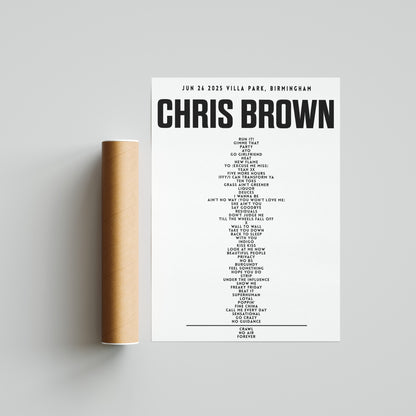 Chris Brown June 26th 2025, Villa Park, Birmingham, England