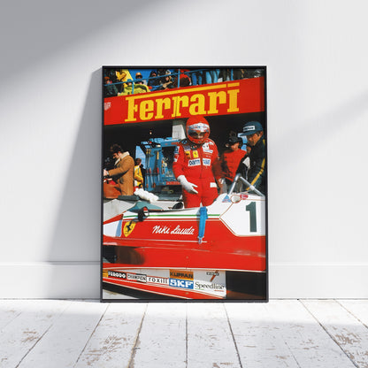 Ferrari Niki Lauda Formula 1 Poster