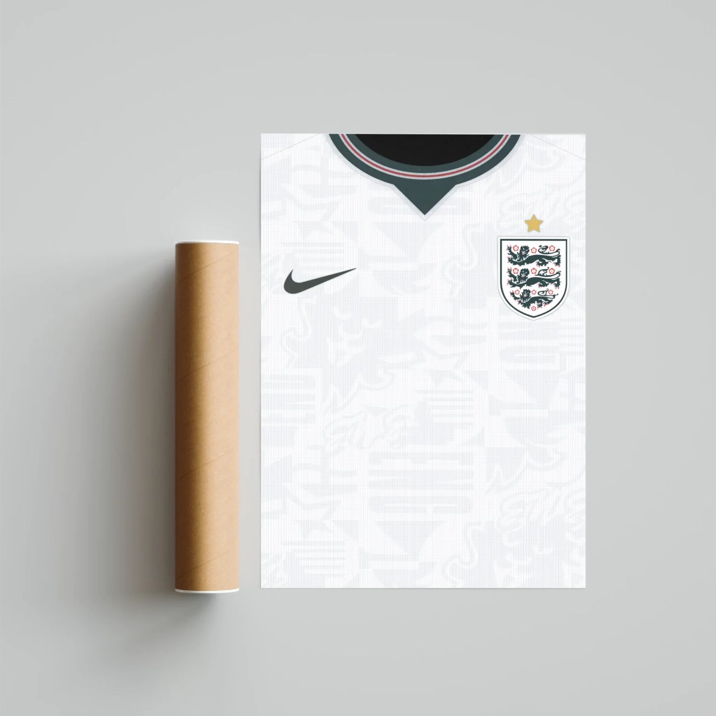 Personalised England Shirt Print – Custom Football Poster
