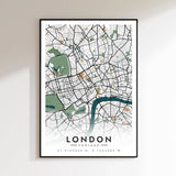 Personalised City Map Print – Custom Location & Coordinates Poster