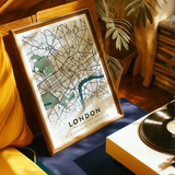 Personalised City Map Print – Custom Location & Coordinates Poster