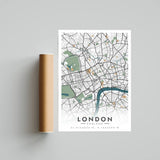 Personalised City Map Print – Custom Location & Coordinates Poster