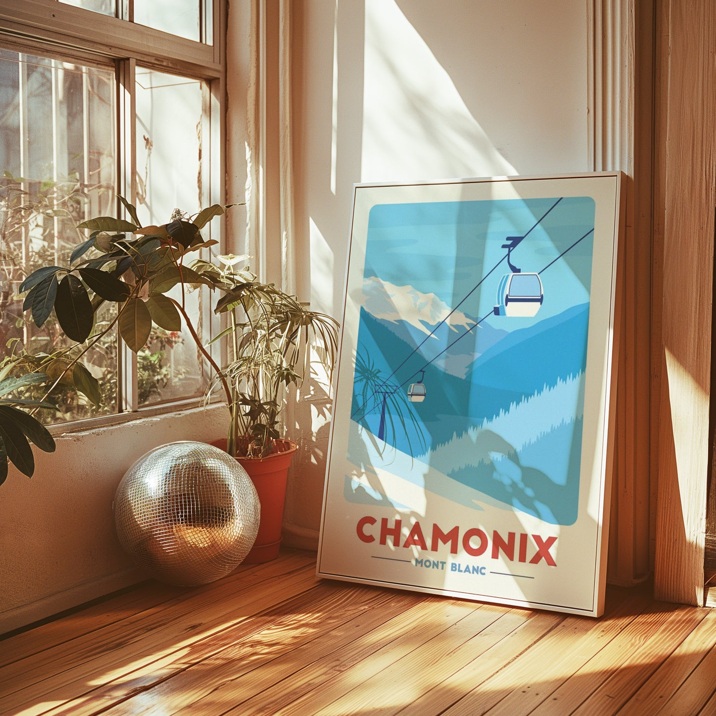 Chamonix - Mont Blanc Ski Lift Poster