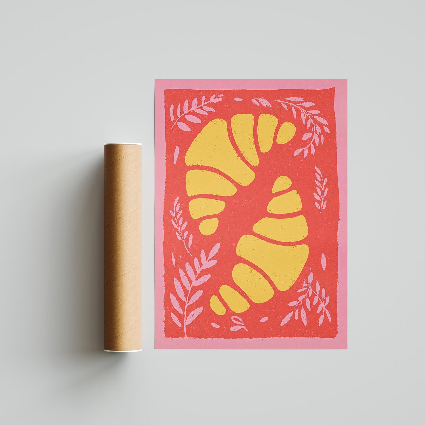 Croissant Pink Print