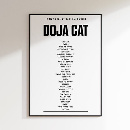 Doja Cat Setlist - 19th May 2026 at 3Arena, Dublin, Ireland