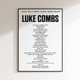 Luke Combs setlist – 1st August 2026 at Wembley Stadium, London, England