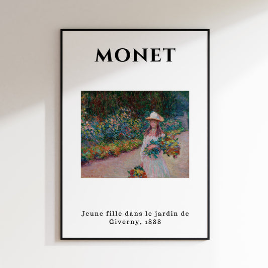 Monet - Jeune Fille Dans Le Jardin, 1888
