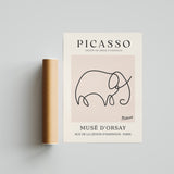 Picasso - Elephant Animal Drawing