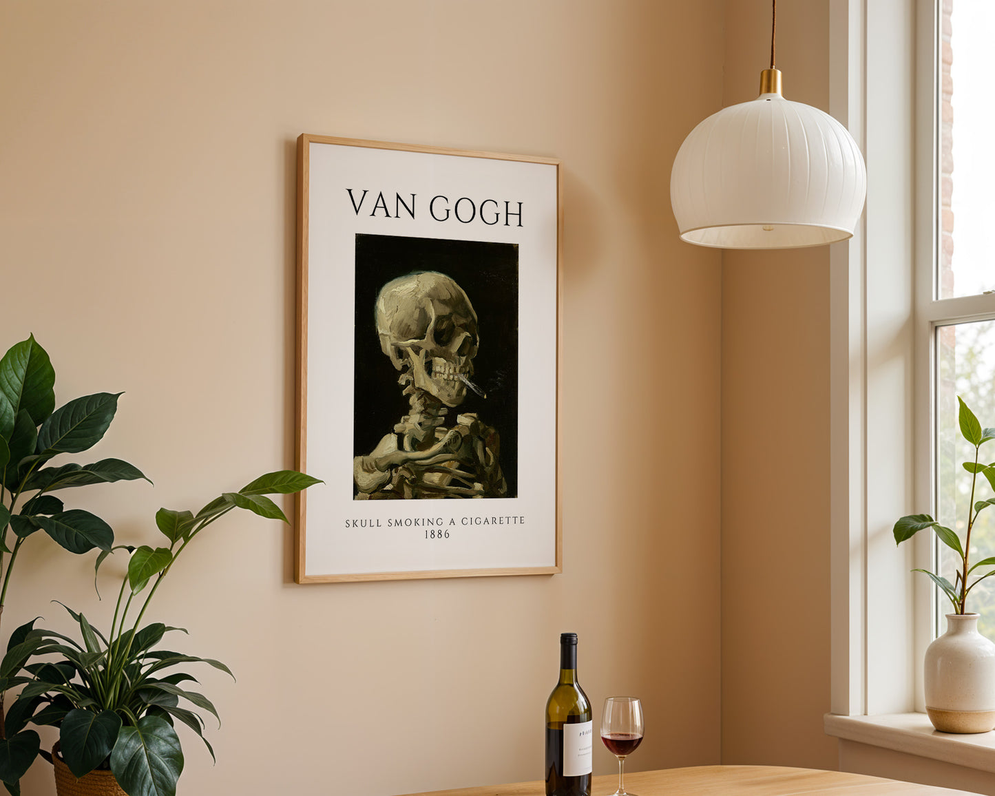 Skull Smoking - Van Gogh