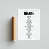 Drake Setlist - July 20th 2025 at Utilita Arena Birmingham, England