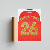 Arsenal Premier League Champions 26 - Home Kit