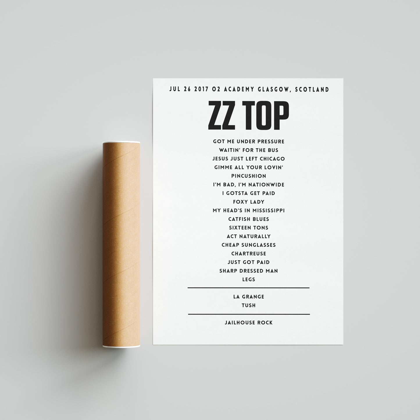 ZZ Top - July 26th 2017,  O2 Academy Glasgow, Glasgow, Scotland