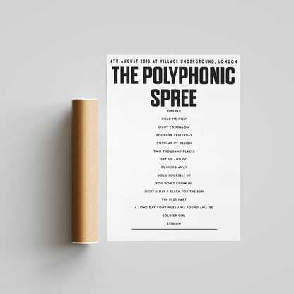 THE POLYPHONIC SPREE setlist - 6th August 2013 at Village Underground, London